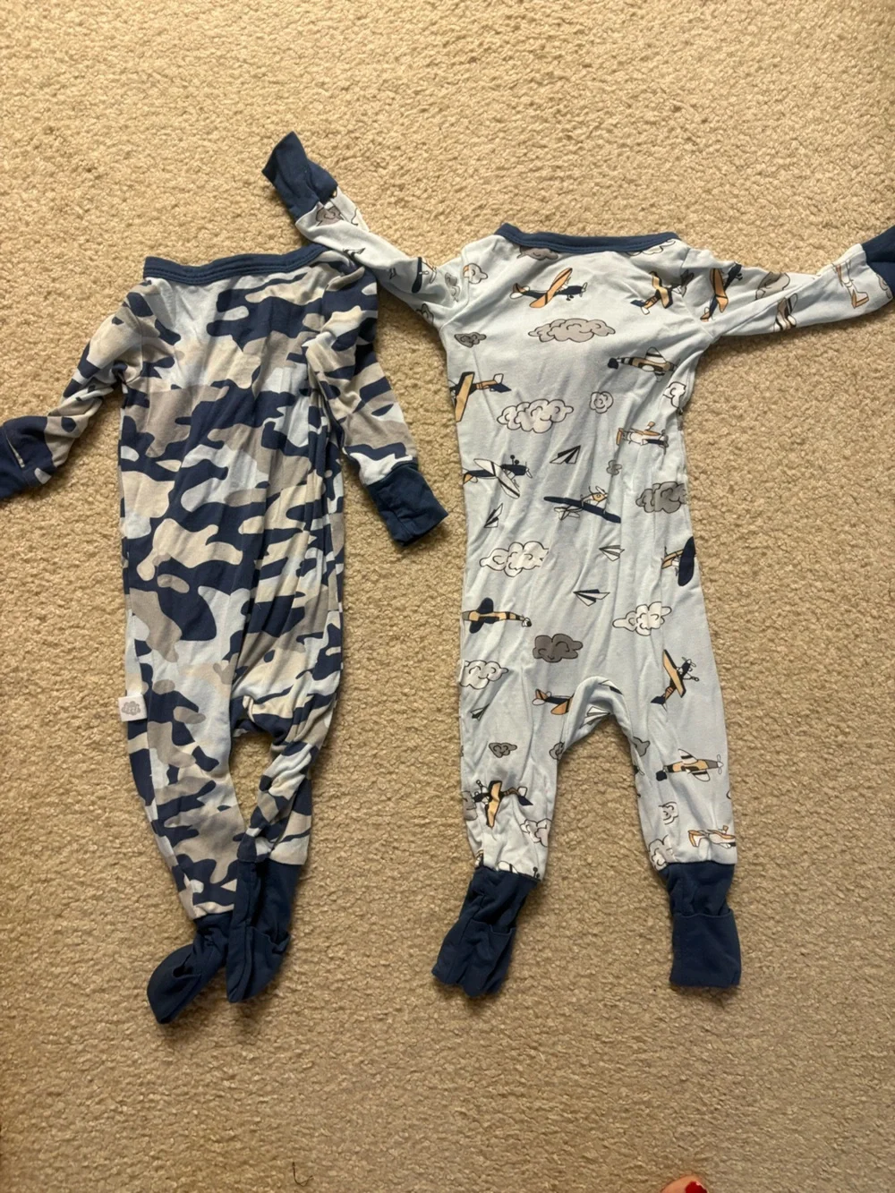 NOW a 5 Pack baby boys bundle one piece sleepers 0-3 months (another added!!)